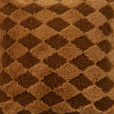 Golden Brown Diamond Pattern Cushion Cover.