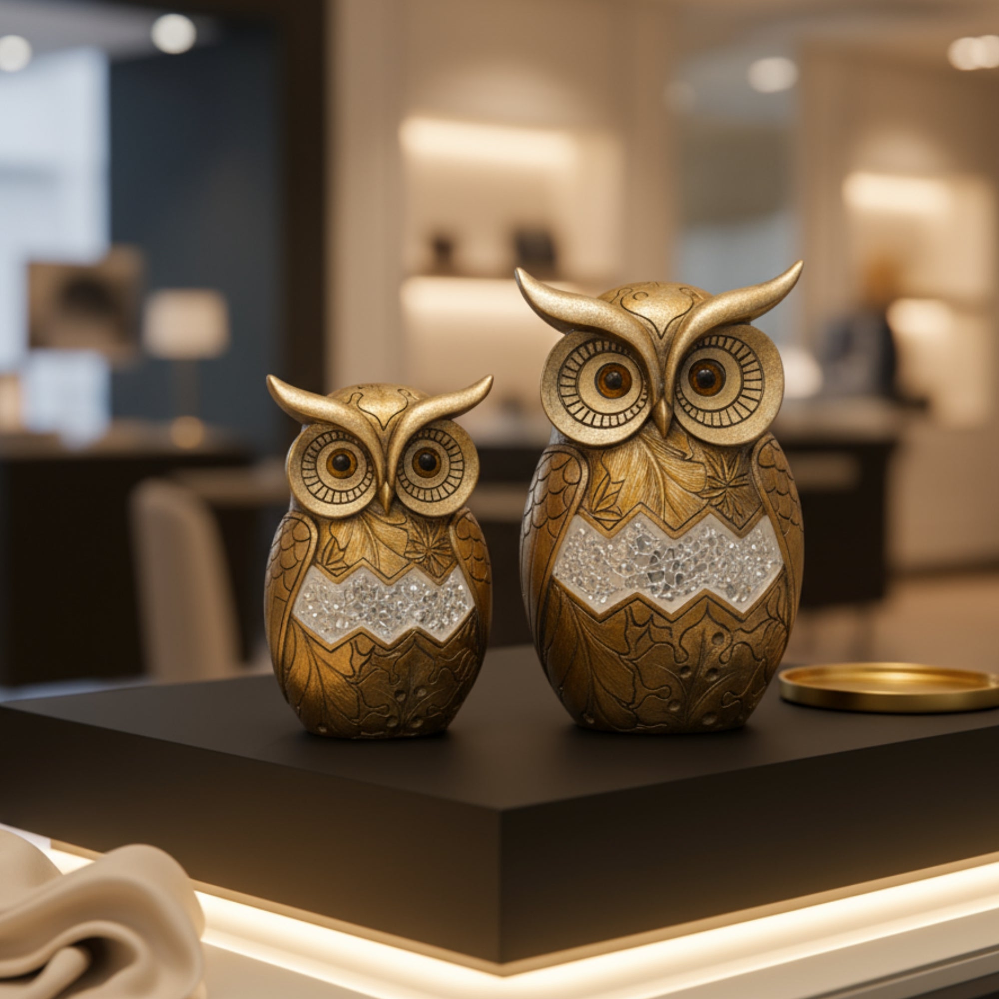 Golden Owl Artifact Set of 2