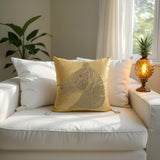 Goldern Horse Head Embroidered Cushion