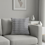 Gray Diamond Pattern Cushion Cover