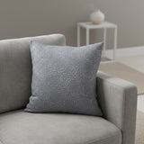 Gray Floral Design Cushion Cover