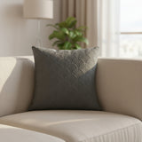 Gray Textured Cushion Cover