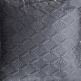 Gray Textured Diamond Pattern Cushion Cover