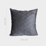 Gray Textured Diamond Pattern Cushion Cover,
