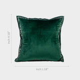 Green Cushion Cover with Embroidered Border.