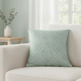 Green Floral Design Cushion Cover
