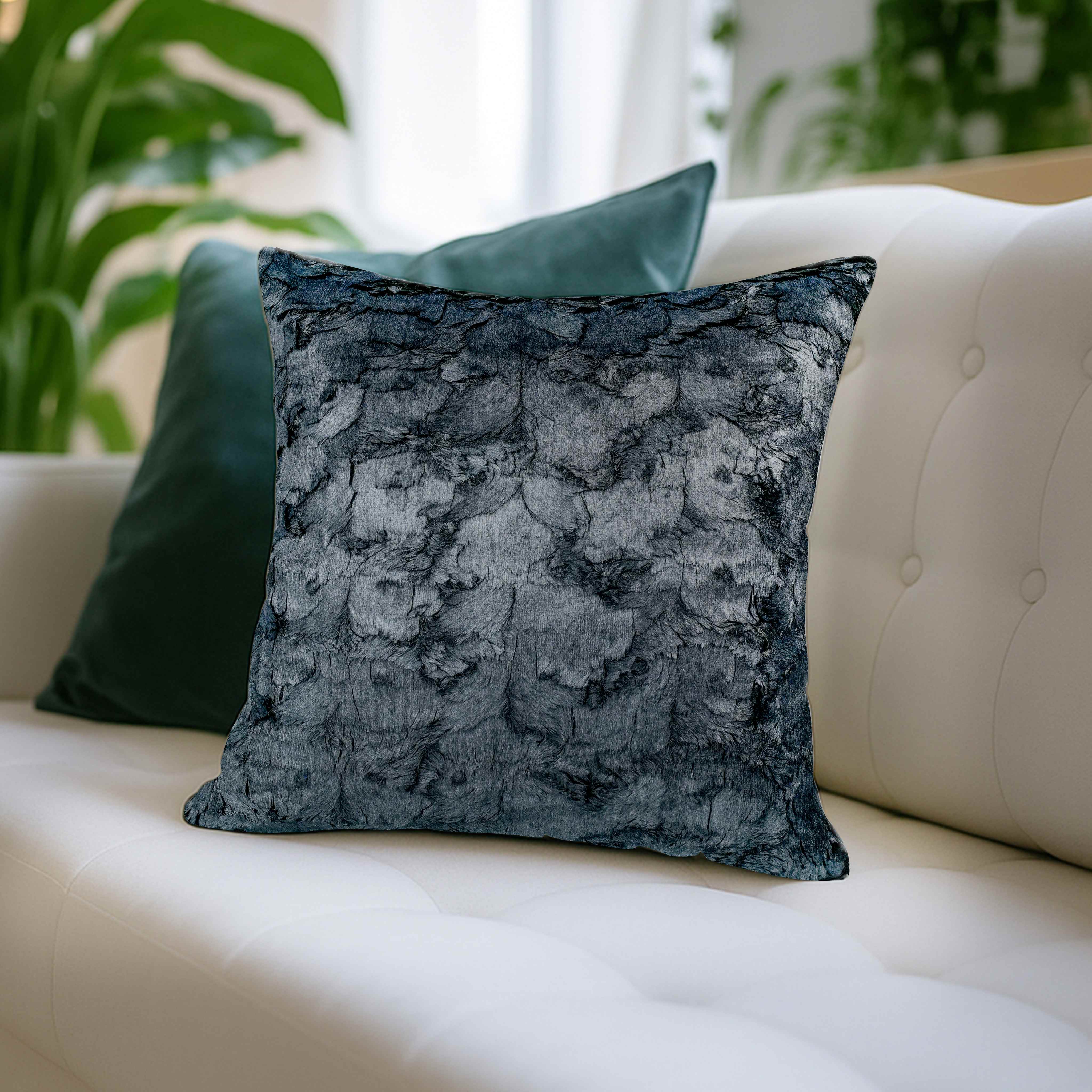 Grey Textured Cushion Cover