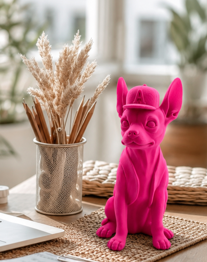 Hot Pink French Bulldog Figurine