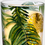 Jungle theme soy wax jar candle.