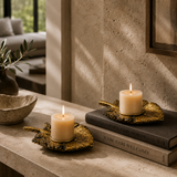 Leaf-Shaped Resin Candle Holder