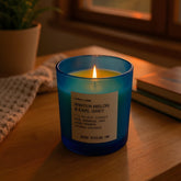 Luxury Aroma Candle in Blue Frosted Jar