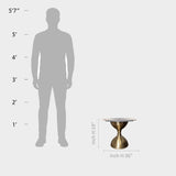 Marble Top Side Table with Metal Base.