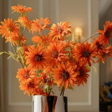 Orange Daisy Artificial Flowers with Realistic Look.