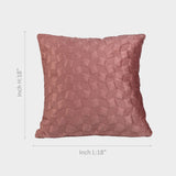 Pink Quilted 3D Geometric Cushion Cover.