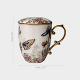 Premium Porcelain Tea Mug with Butterfly Design.