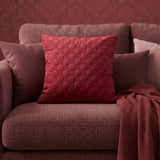 Premium Red Textured Cushion Cover