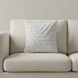 Premium White Textured Cushion Cover