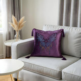 Purple Cushion Cover with Butterfly Design