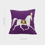 Purple Horse Cushion Cover