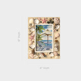 Resin Photo Frame, Real Shell Embellishments.