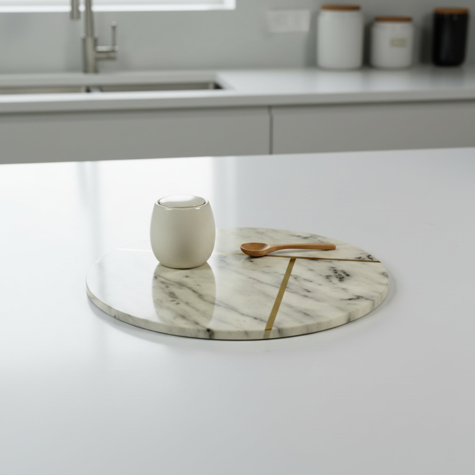 Round Marble Tray – Multipurpose Organizer Tray