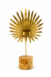Golden Sunburst Candle Stand