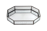 Silver Edge Glass Tray
