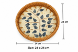 Blue Petal Mother of Pearl Round Tray
