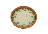 Green Mosaic Mother of Pearl Round Tray