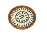 Blue Mosaic Mother of Pearl Round Tray – Small