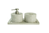 Textured Bathroom Accessories Set