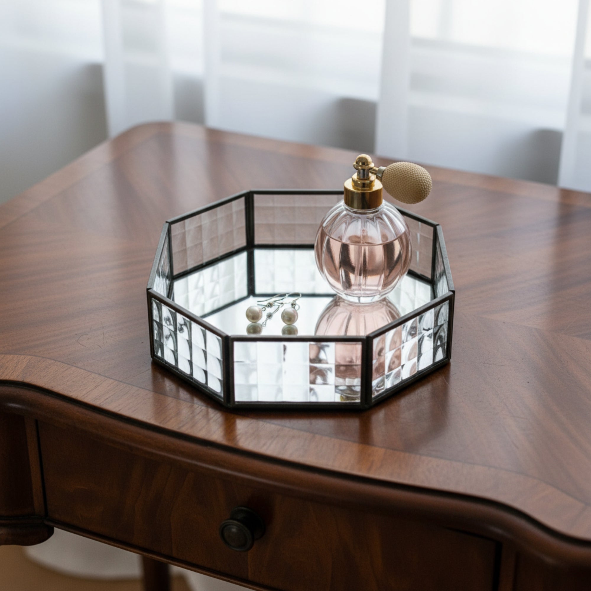 Small Textured Glass Décor Tray