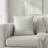 Soft Textured White Cushion Cover