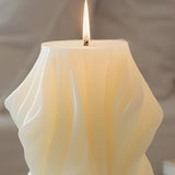 Tall Swirl Pillar Candle.