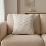 Textured Cushion Cover in Ivory White