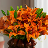 Vibrant Orange Lily Artificial Flowers.