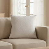 White Floral Design Cushion Cover