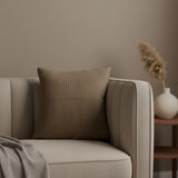 Beige Pleated Soft Cushion Cover