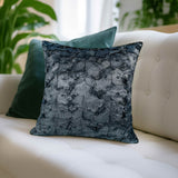 Textured Grey Decorative Throw with Abstract Pattern