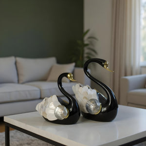 Mother of Pearl Swan Decor