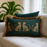 Green Leopard Print Cushion Cover