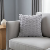 White Heart Texture Cushion Cover
