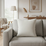 White Textured Soft Cushion Cover