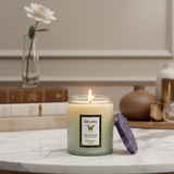 Deluxe Scented Jar Candle with LED Light