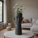 Face Design Ceramic Vase