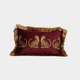 Maroon Leopard Print Cushion Cover