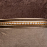 Brown Dual-Tone Embroidered Cushion Cover