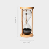 Big Wooden Hour glass with Black Sand