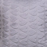 White Heart Texture Cushion Cover