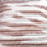 Striped Plush Pink & White Cushion Cover